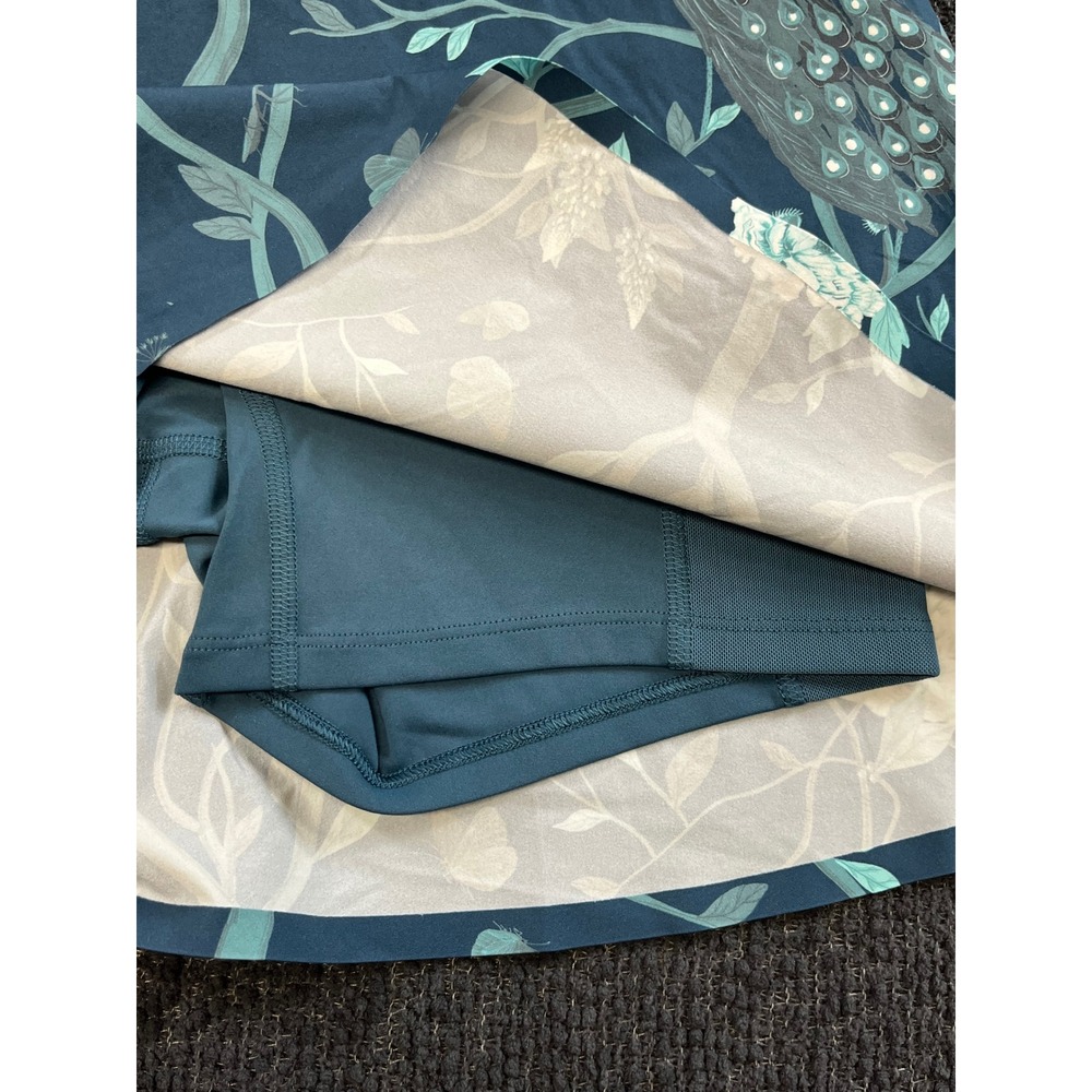 Greyson Womens Peacock Floral Performance Golf Skort Teal XS Active Skirt - Picture 6 of 8